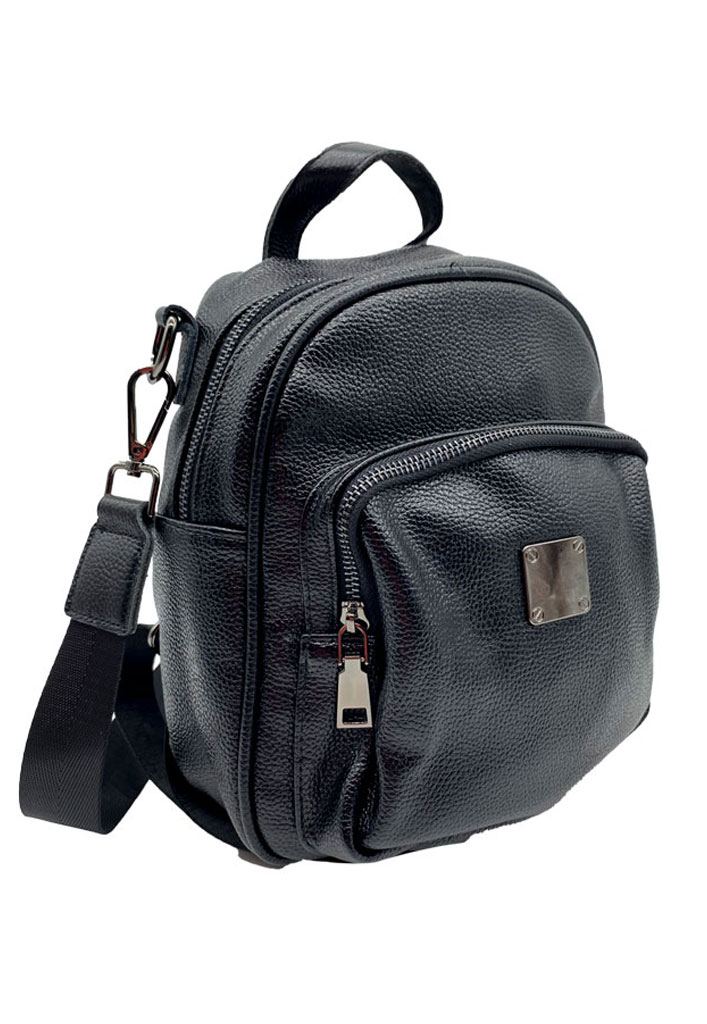 MOCHILA CUERO NEGRO CRU75 - 2
