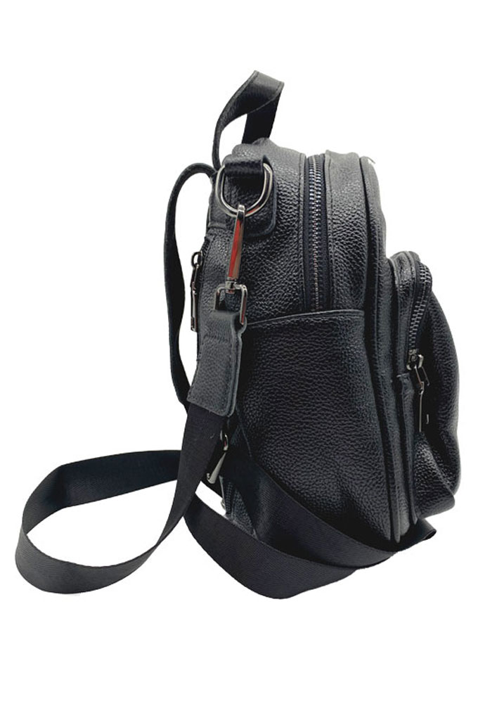 MOCHILA CUERO NEGRO CRU75 - 3
