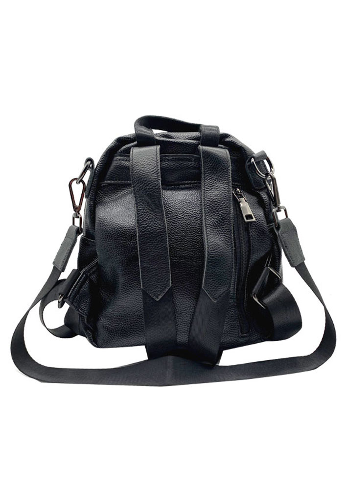 MOCHILA CUERO NEGRO CRU75 - 4