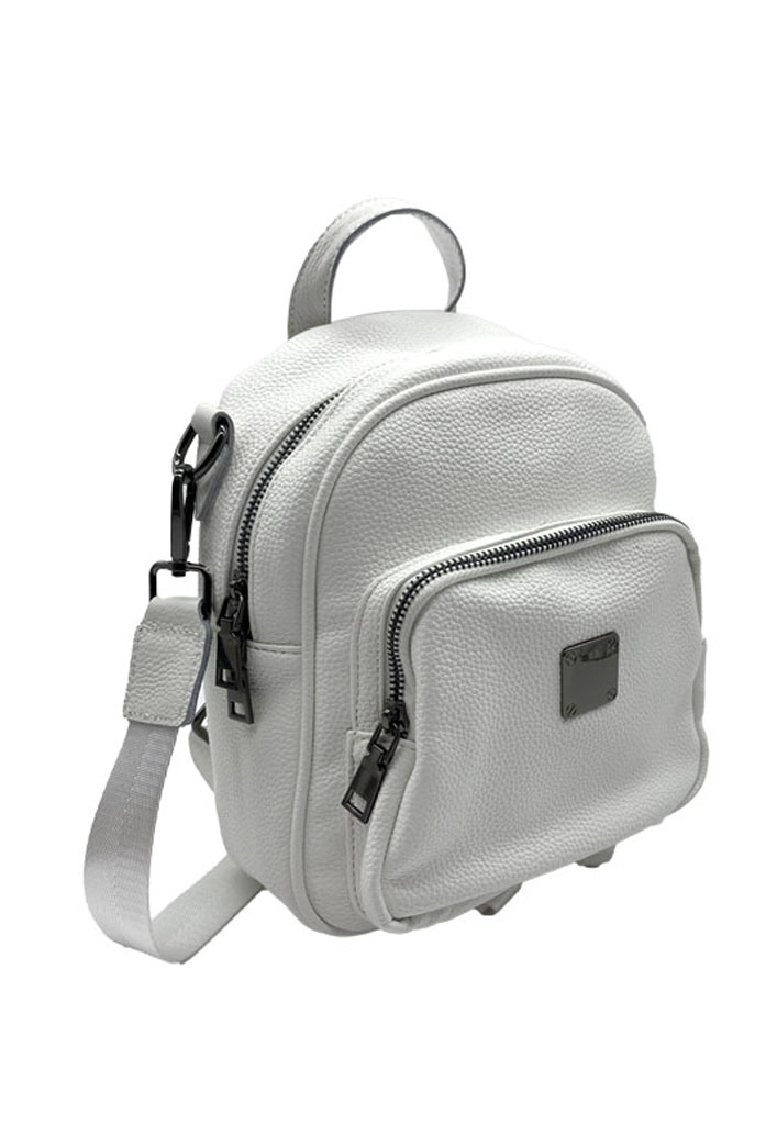 MOCHILA CUERO BLANCO CRU75 - 2