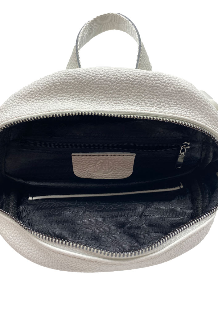 MOCHILA CUERO BLANCO CRU75 - 4