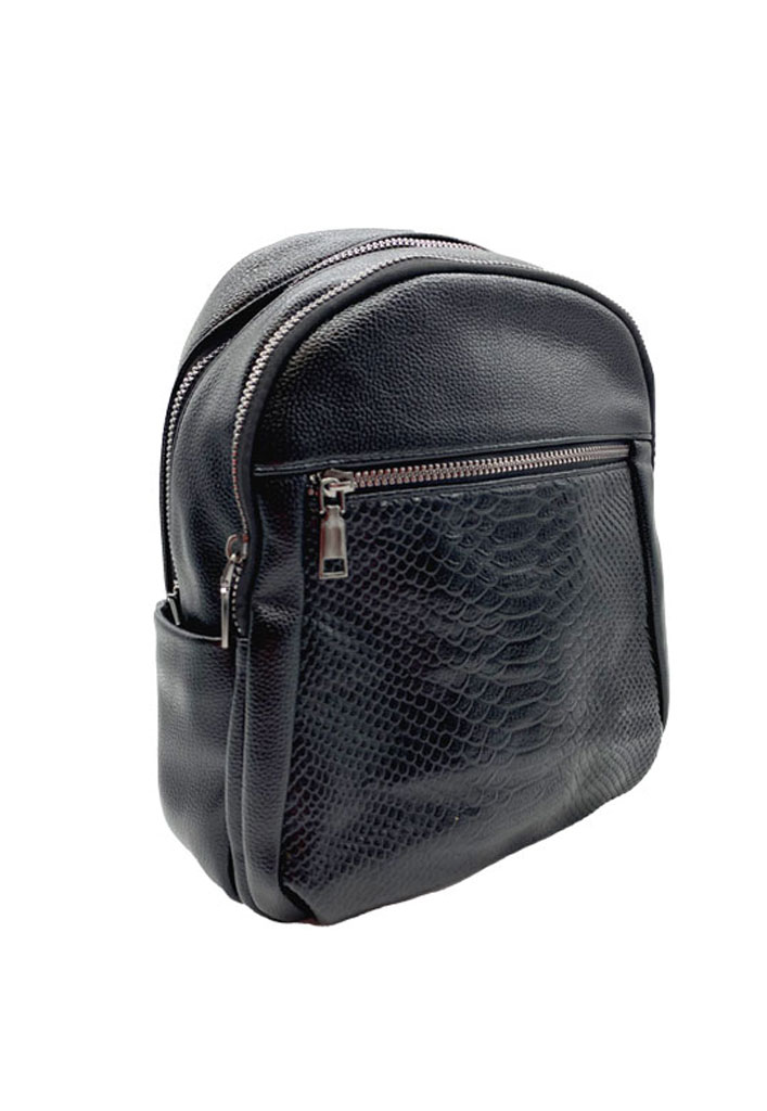 MOCHILA CUERO NEGRO CRU47 - 2