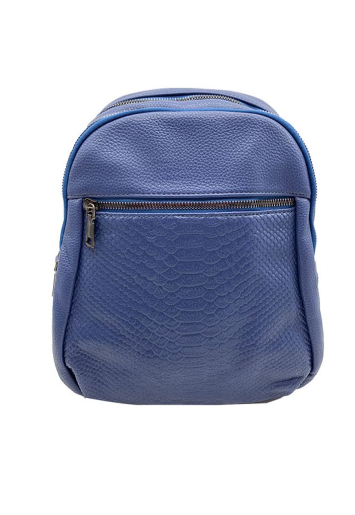 MOCHILA CUERO AZUL MARINO CRU47 - 1