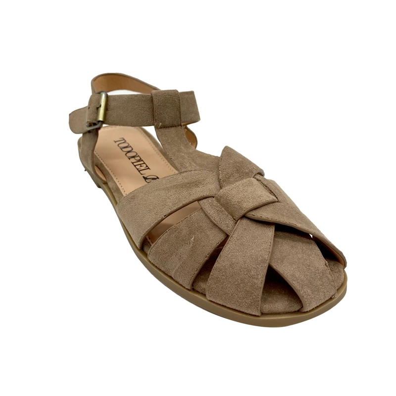 SANDALIA CANGREJERA MUJER BEIGE ZB063 - 2