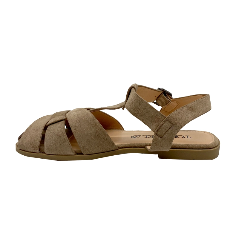 SANDALIA CANGREJERA MUJER BEIGE ZB063 - 4