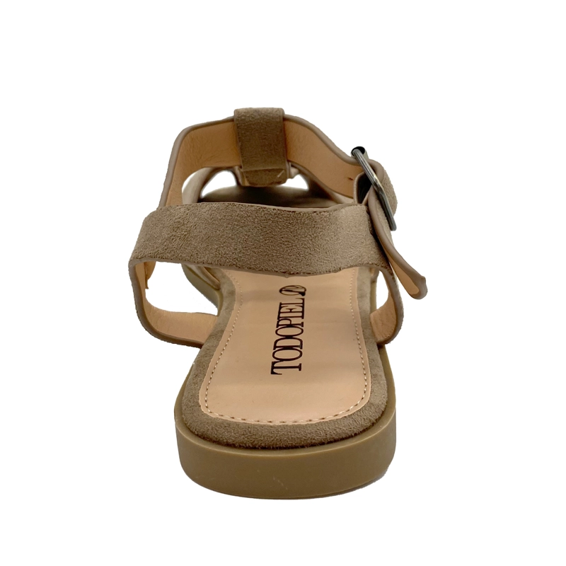 SANDALIA CANGREJERA MUJER BEIGE ZB063 - 5