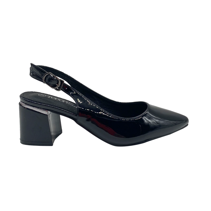 ZAPATO DE TACO NEGRO ZB071 - 1