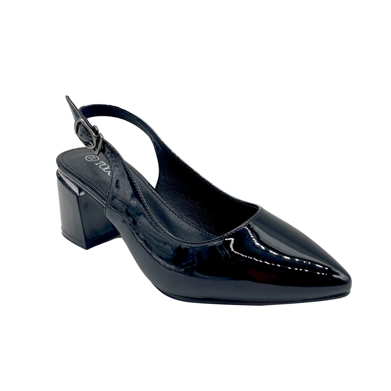 ZAPATO DE TACO NEGRO ZB071 - 2
