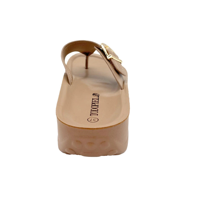SANDALIA BEIGE ZB057 - 5