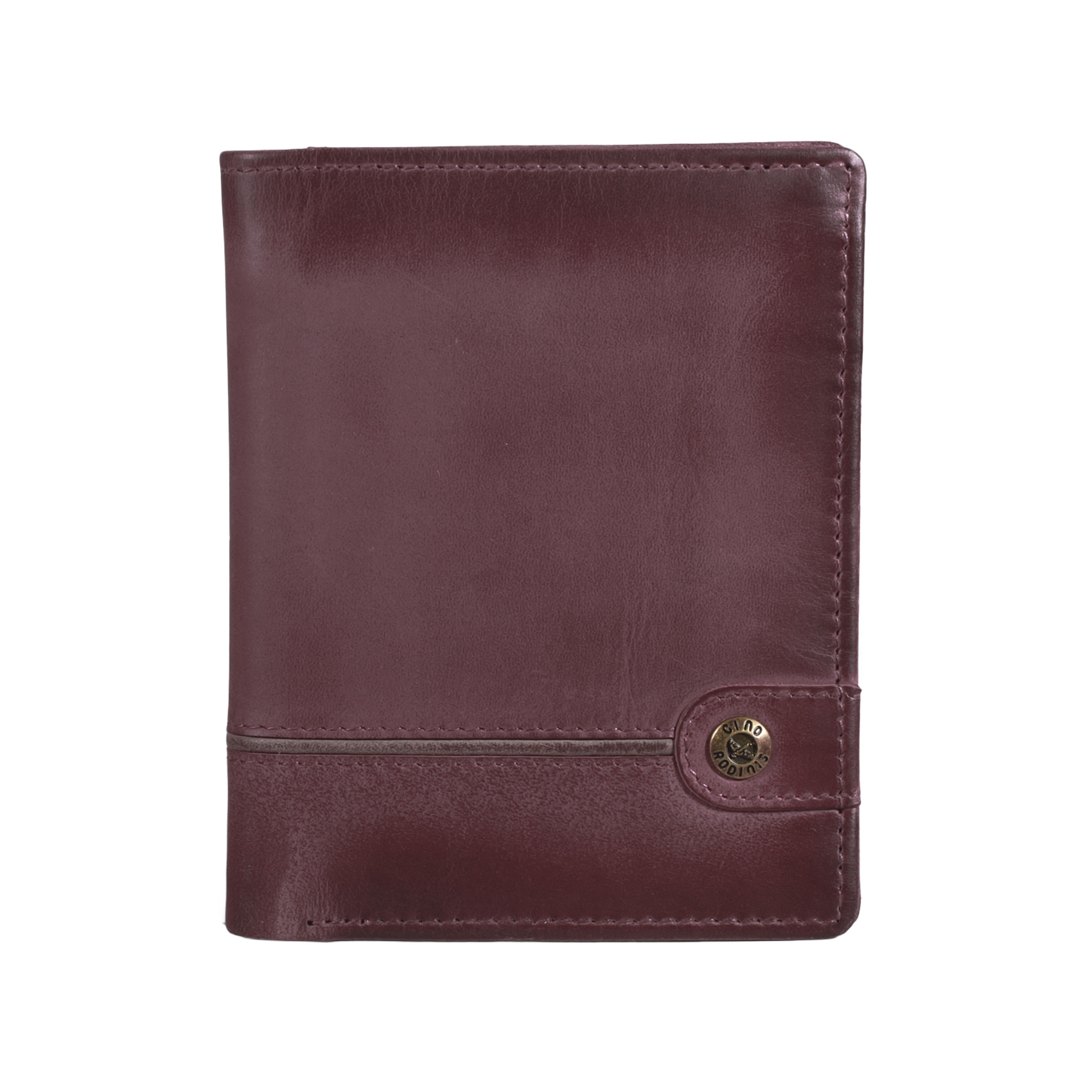 BILLETERA DE CUERO HOMBRE TEXAS 1.161 EN COLOR ROJO/MARRÓN - 1