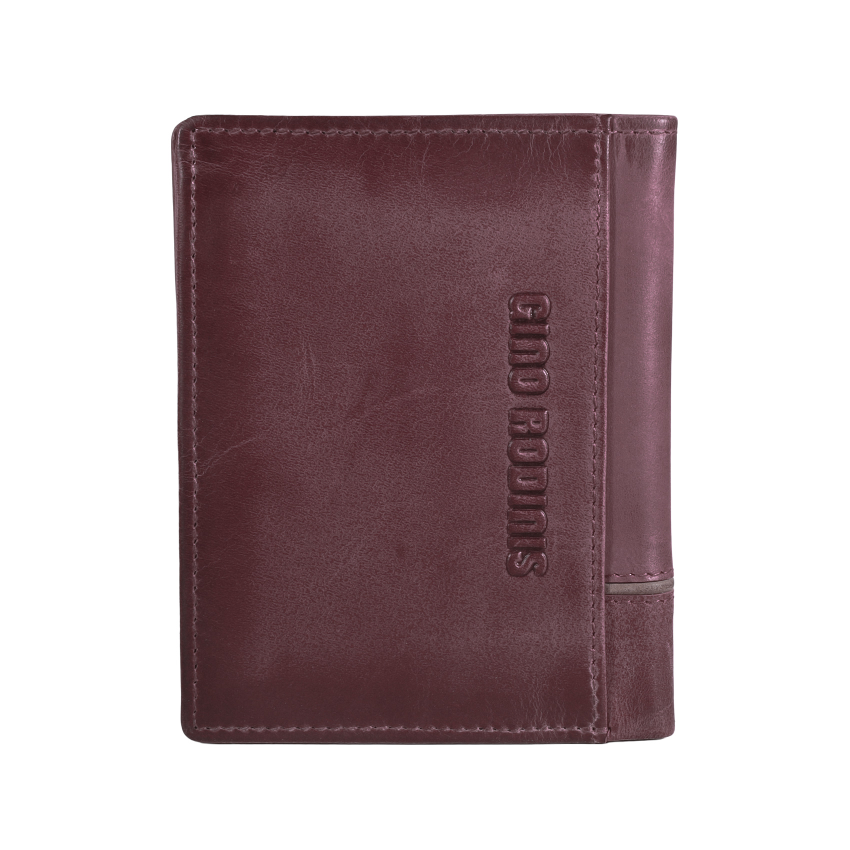 BILLETERA DE CUERO HOMBRE TEXAS 1.161 EN COLOR ROJO/MARRÓN - 4