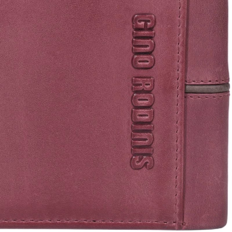BILLETERA DE CUERO HOMBRE TEXAS 162 EN COLOR ROJO/MARRÓN - 3