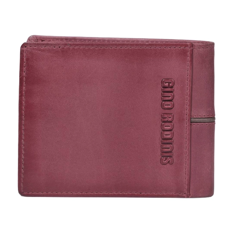 BILLETERA DE CUERO HOMBRE TEXAS 162 EN COLOR ROJO/MARRÓN - 5