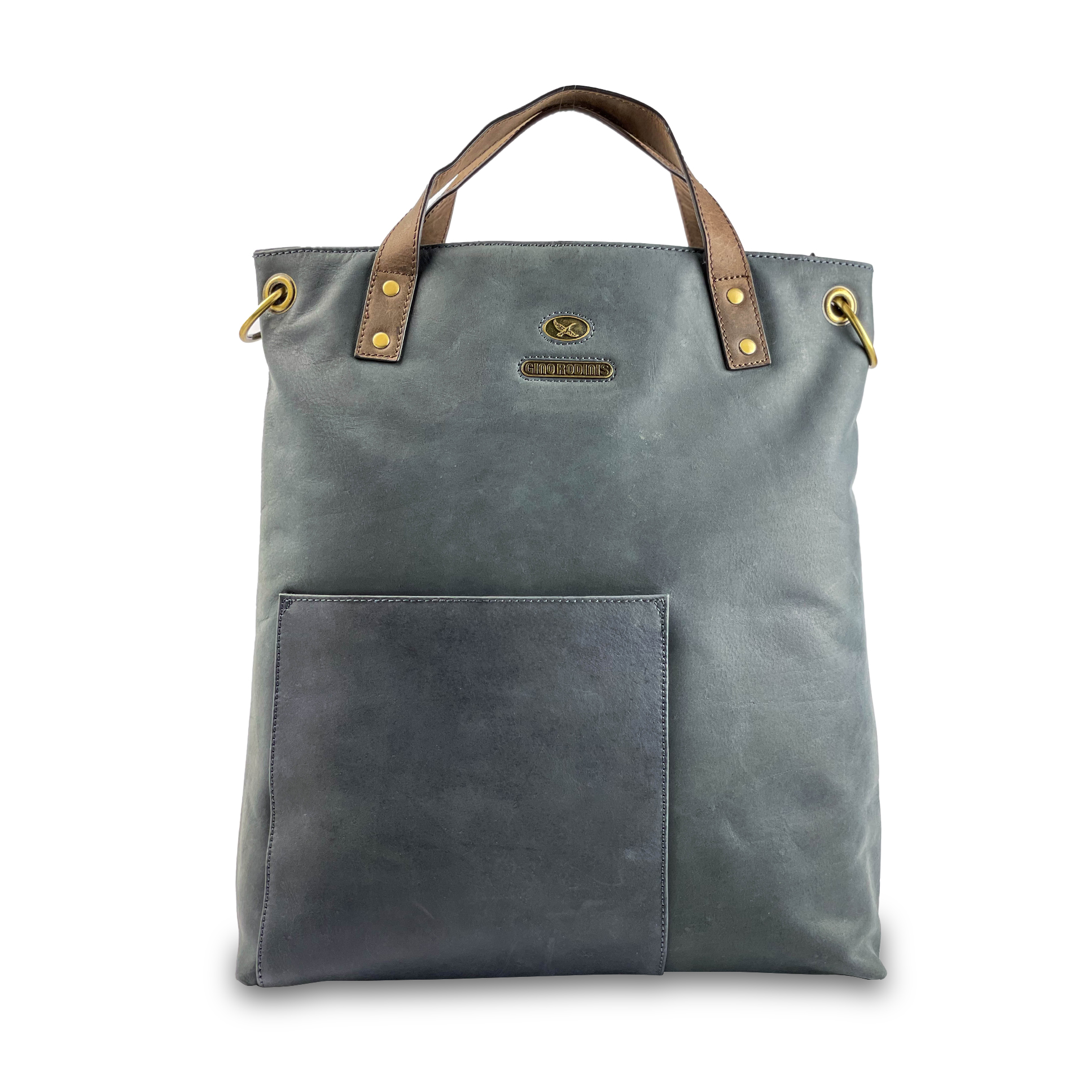 TOTE BAG 2201 AZUL/MARRÓN - 1