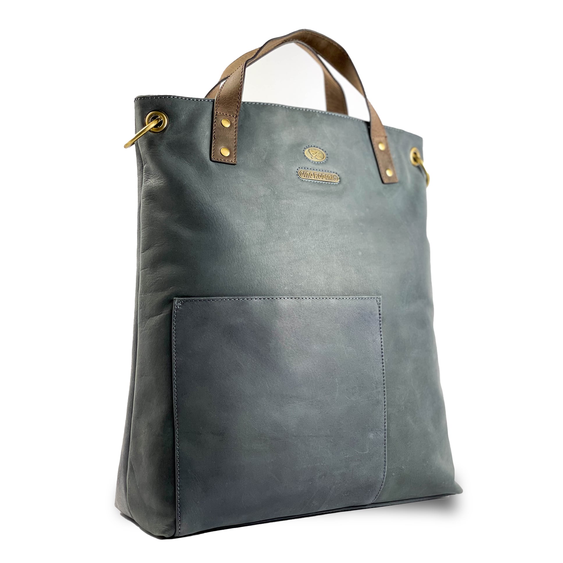 TOTE BAG 2201 AZUL/MARRÓN - 2
