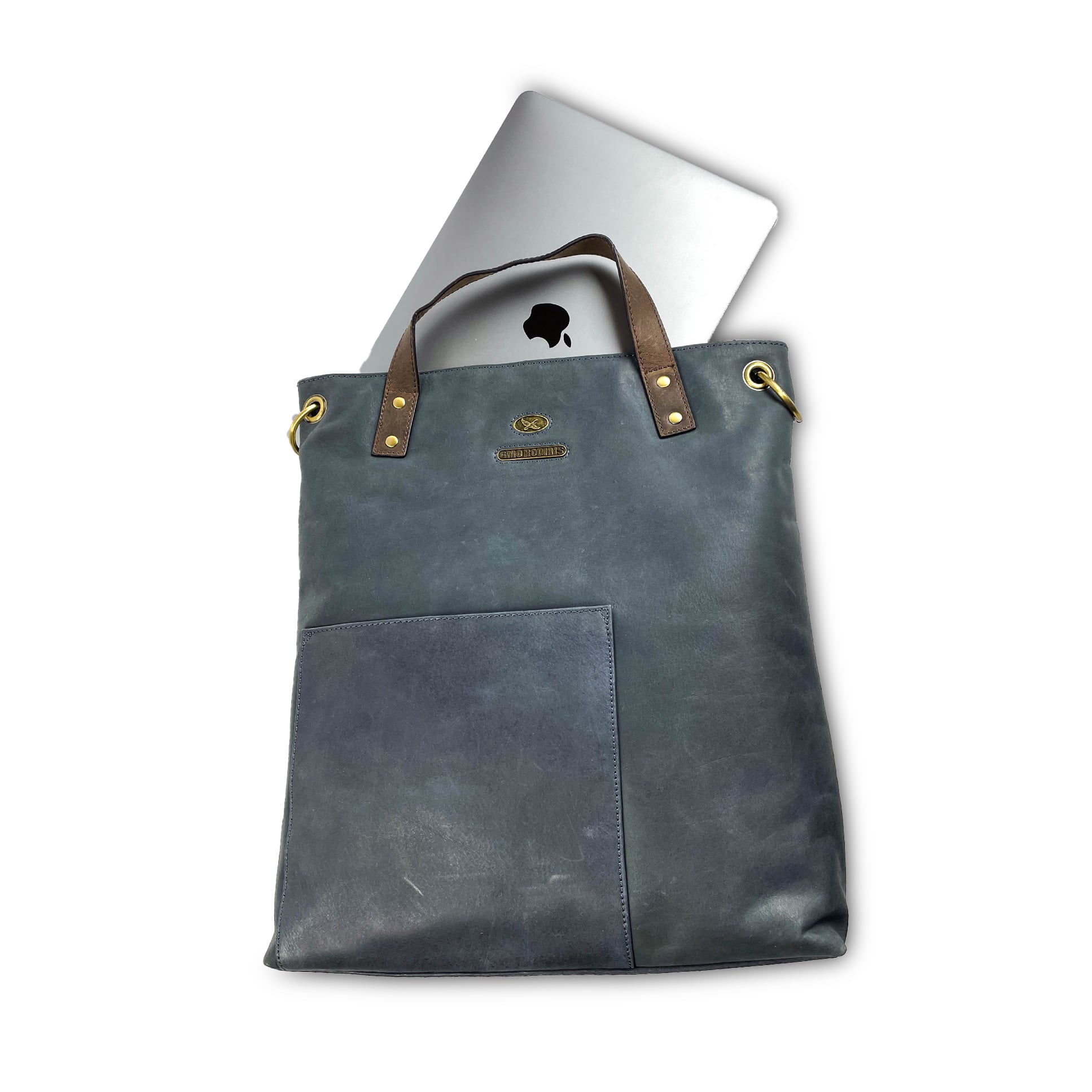 TOTE BAG 2201 AZUL/MARRÓN - 3