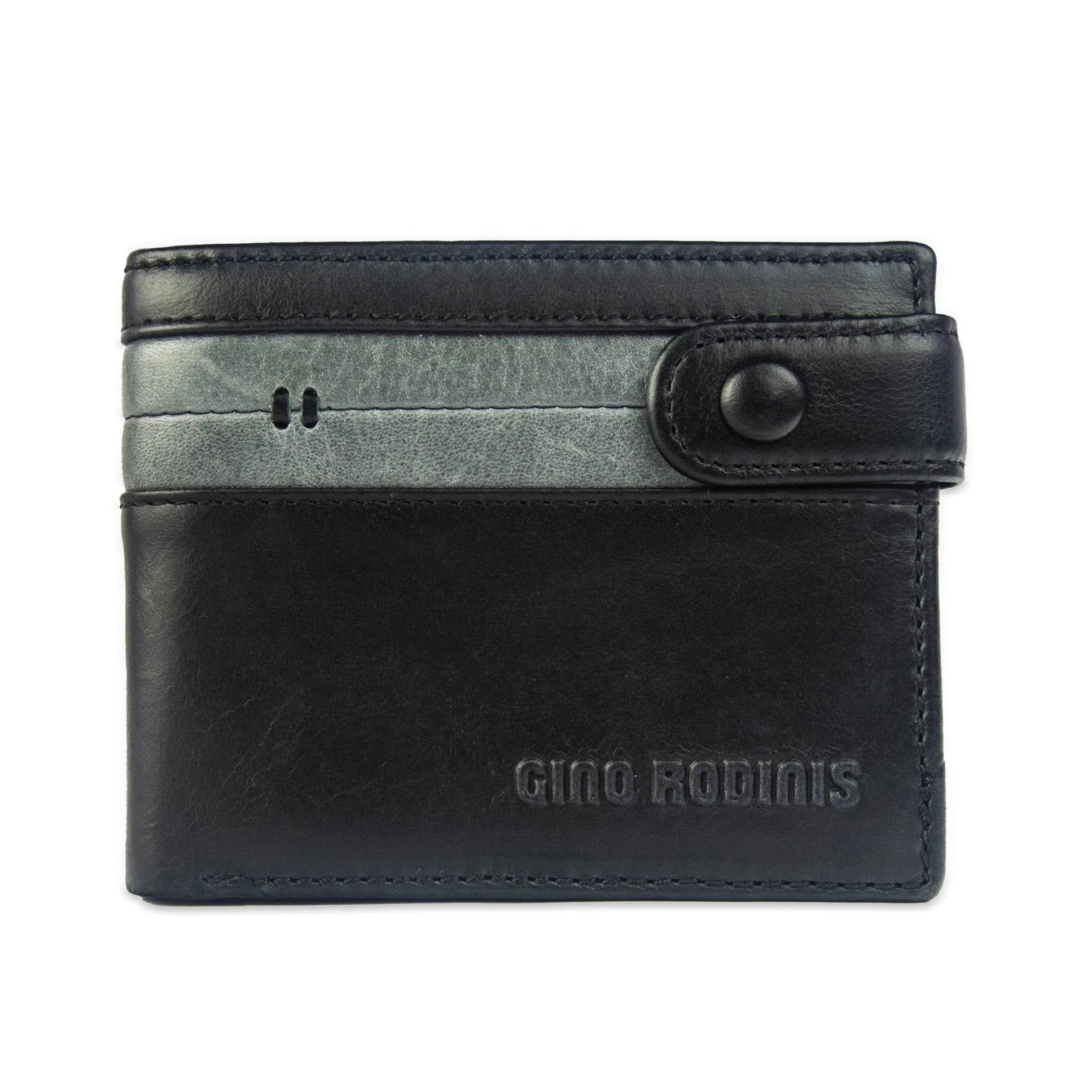 BILLETERA PAOLO 675 NEGRO/ACERO GINO RODINIS - 1