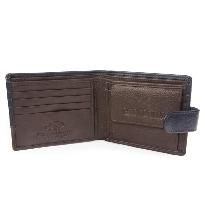 BILLETERA DE HOMBRE CAPRI 985 AZUL/MARRON  GINO RODINIS - 2