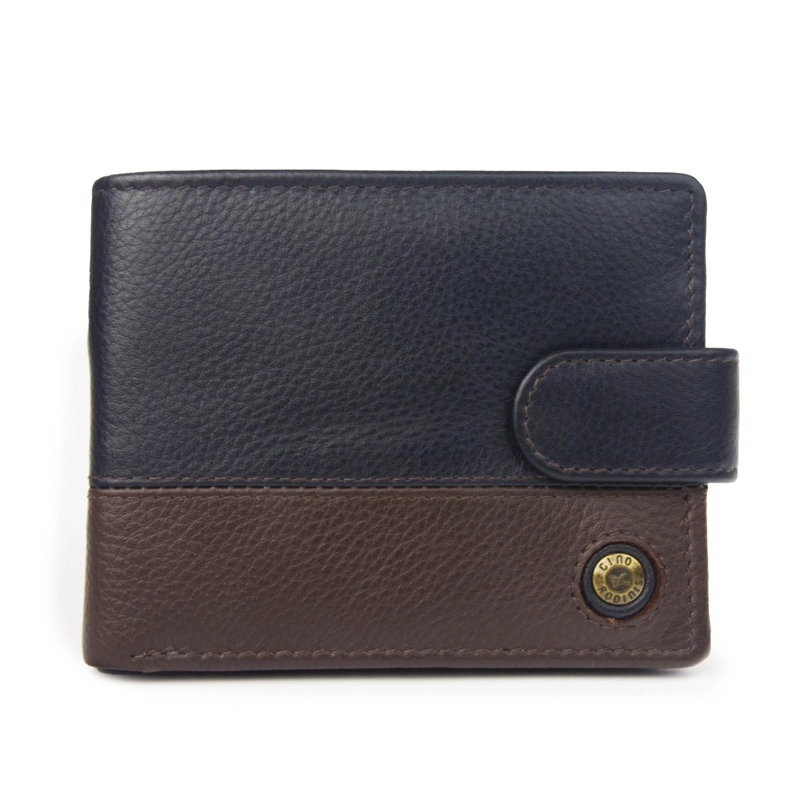 BILLETERA DE HOMBRE CAPRI 987 AZUL/MARRON  GINO RODINIS - 1