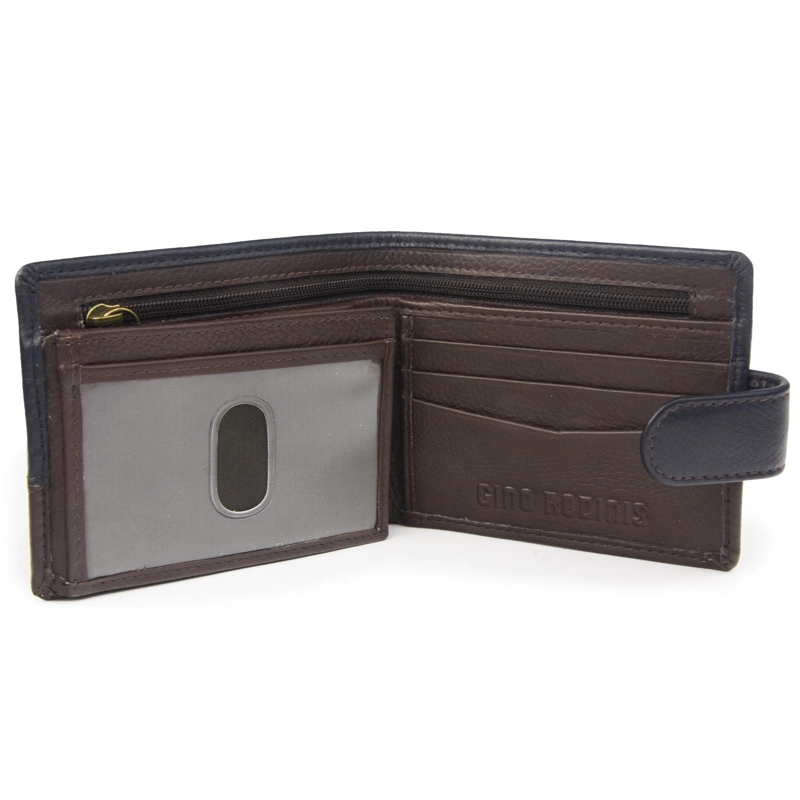 BILLETERA DE HOMBRE CAPRI 987 AZUL/MARRON  GINO RODINIS - 2