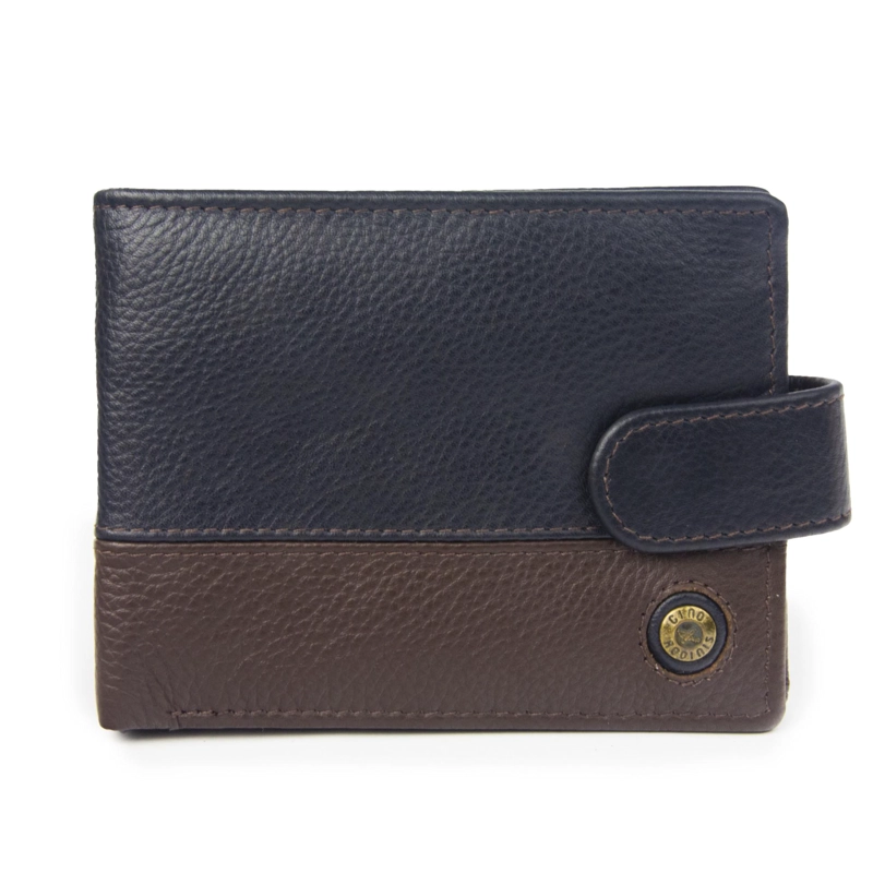BILLETERA DE HOMBRE CAPRI 988 AZUL/MARRON  GINO RODINIS - 1