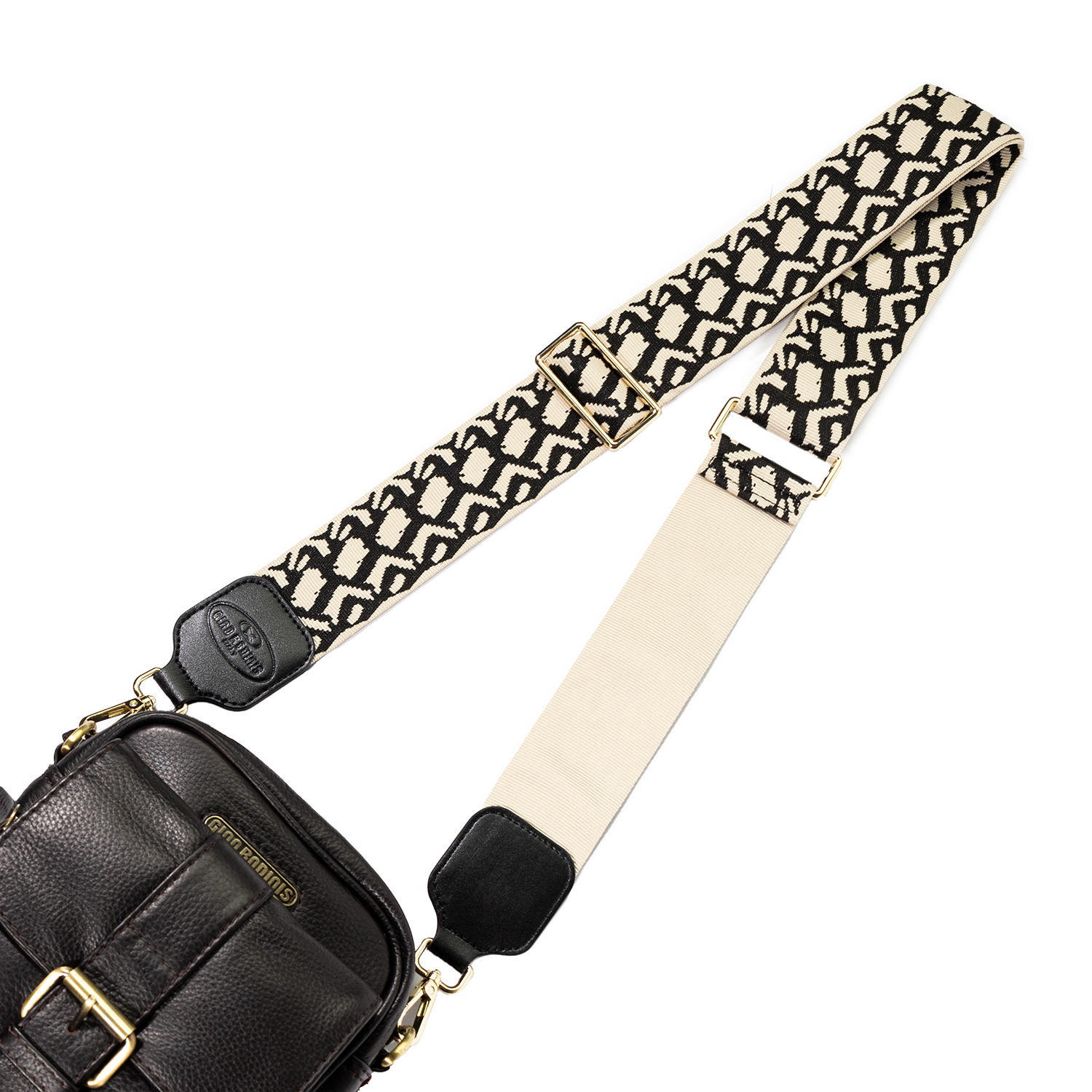 STRAP GINO RODINIS DISEÑO BLANCO NEGRO 2182 MICROFIBRA POLIÉSTER - 4