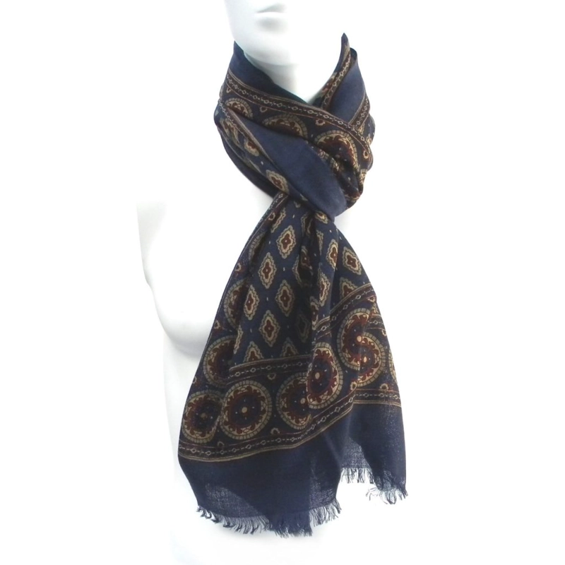 BUFANDA GINO RODINIS AZUL 2069 MULTICOLOR - 1