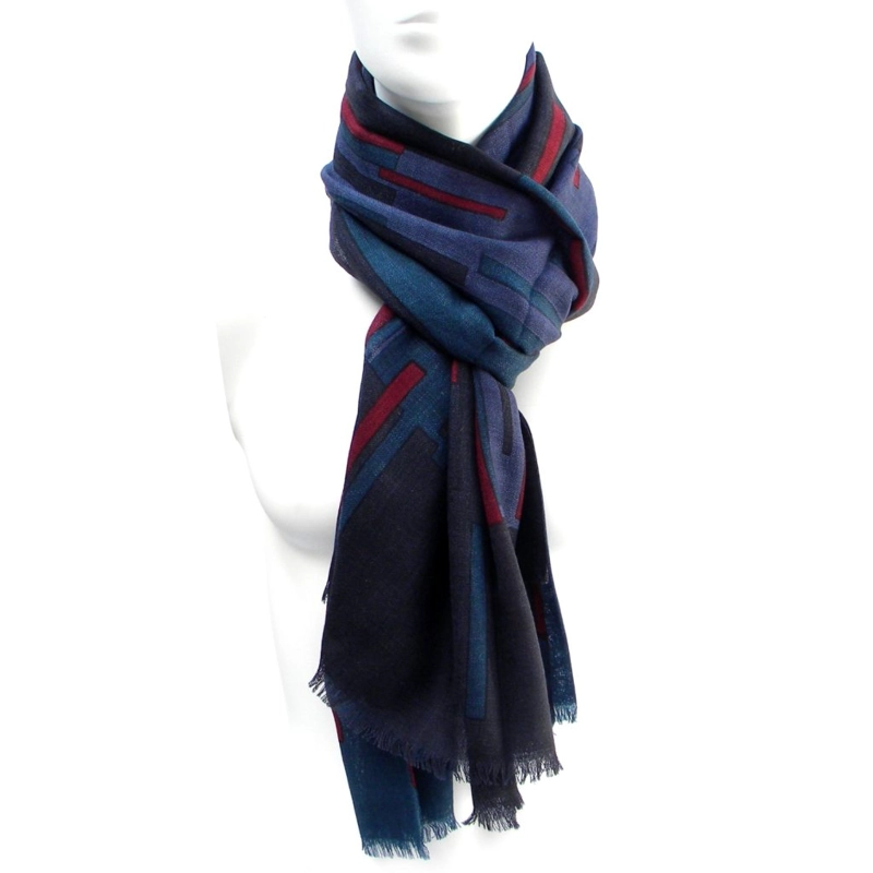 BUFANDA GINO RODINIS AZUL 2072 MULTICOLOR - 1