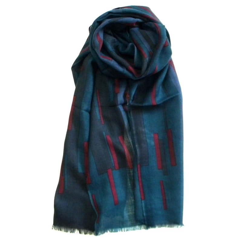 BUFANDA GINO RODINIS AZUL 2072 MULTICOLOR - 2