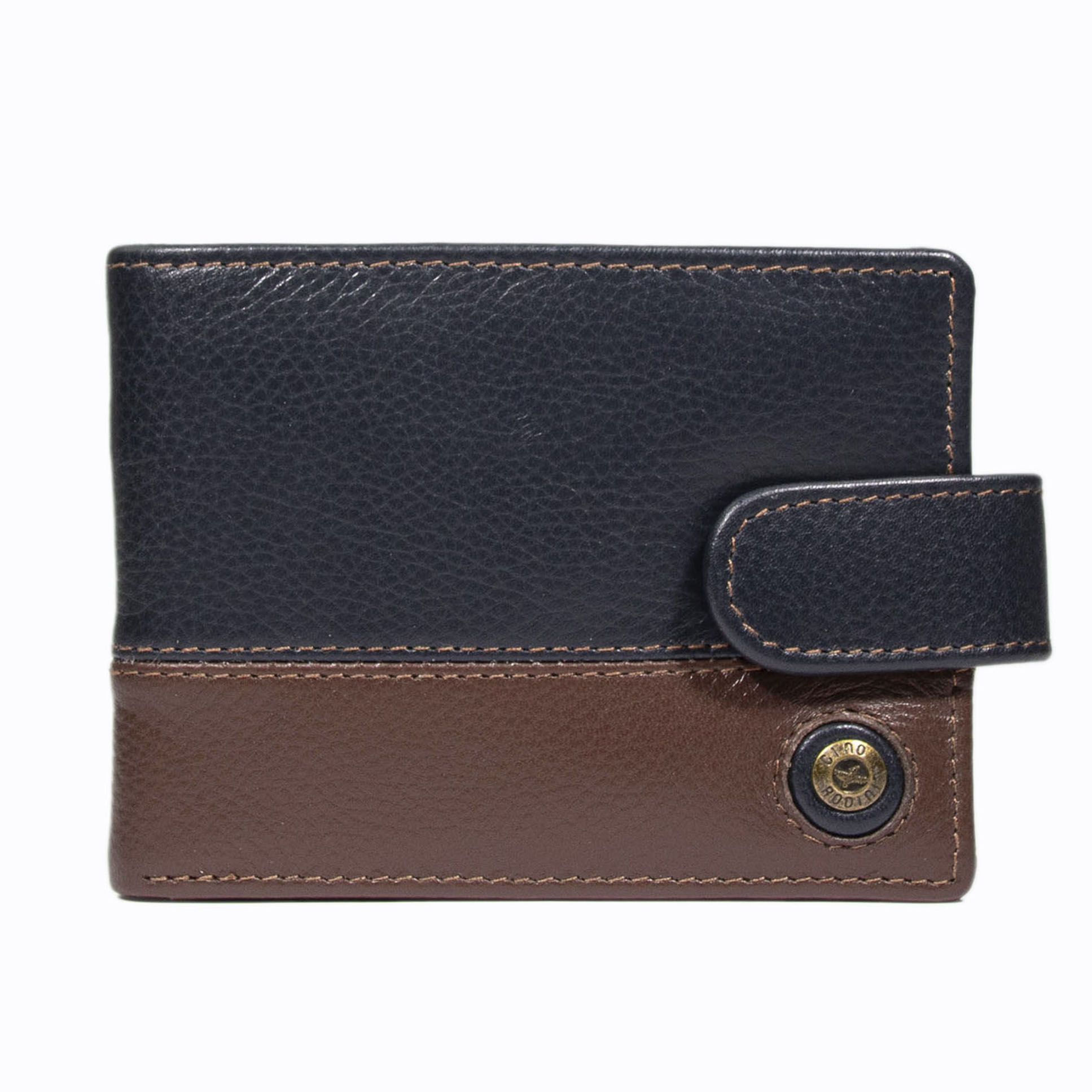 BILLETERA HOMBRE CAPRI 986 AZUL/CAFE GINO RODINIS - 1