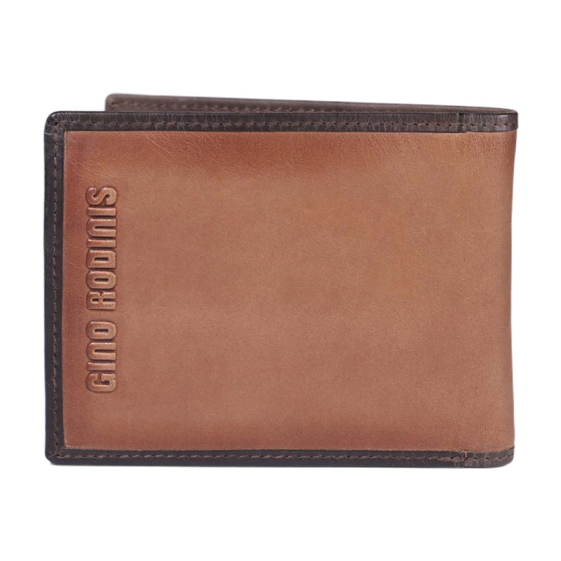BILLETERA HOMBRE MASSIMO 816 CAMEL GINO RODINIS - 5