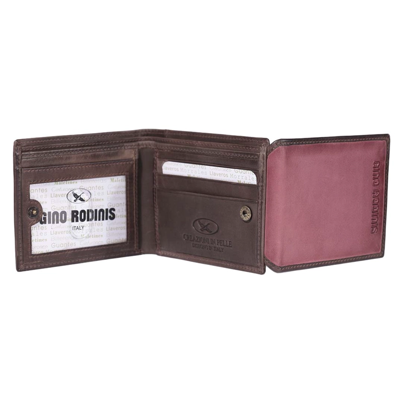 BILLETERA HOMBRE MASSIMO 812 ROJA GINO RODINIS - 3