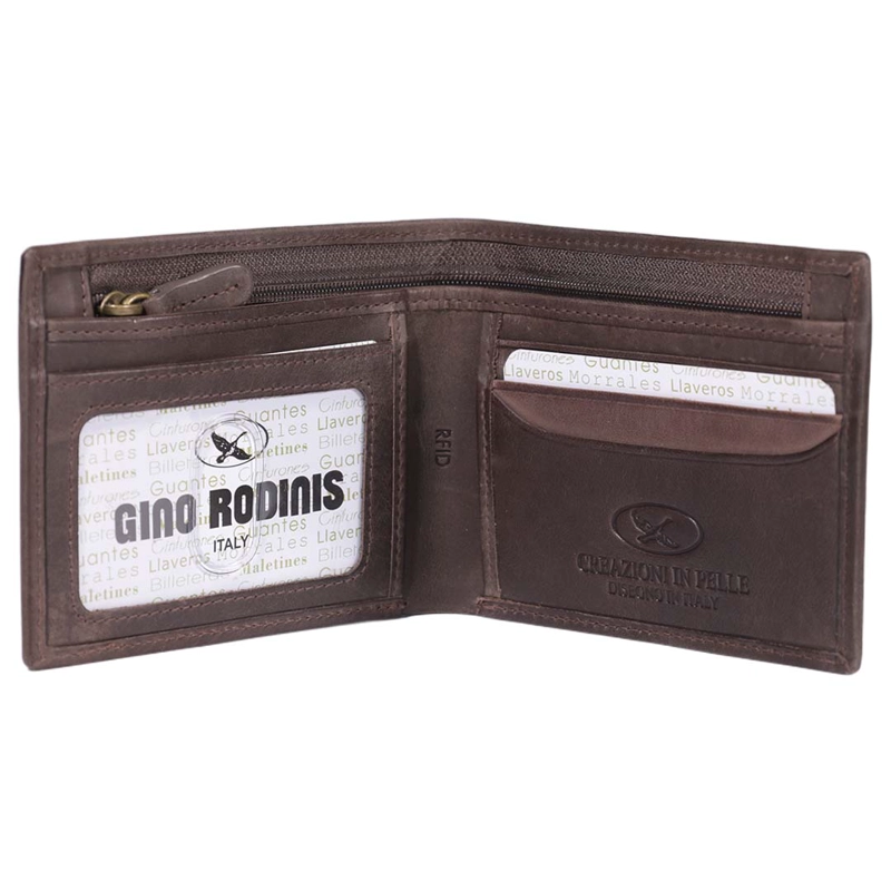 BILLETERA HOMBRE MASSIMO 813 CAMEL GINO RODINIS - 2