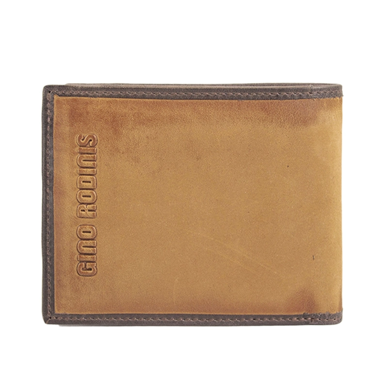 BILLETERA HOMBRE MASSIMO 813 CAMEL GINO RODINIS - 5