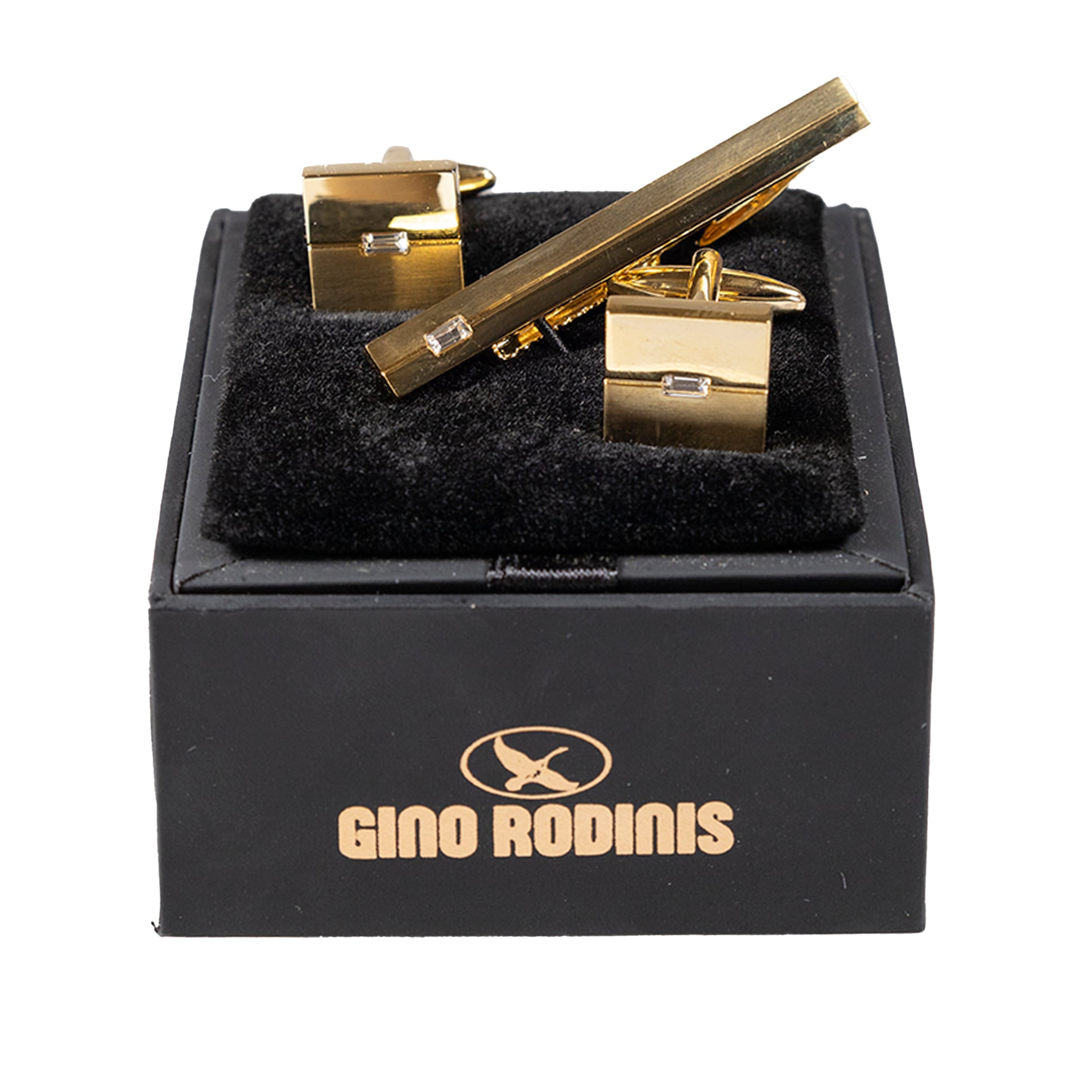 SET PASADOR DE CORBATA Y COLLERAS GINO RODINIS PAS011 - 1
