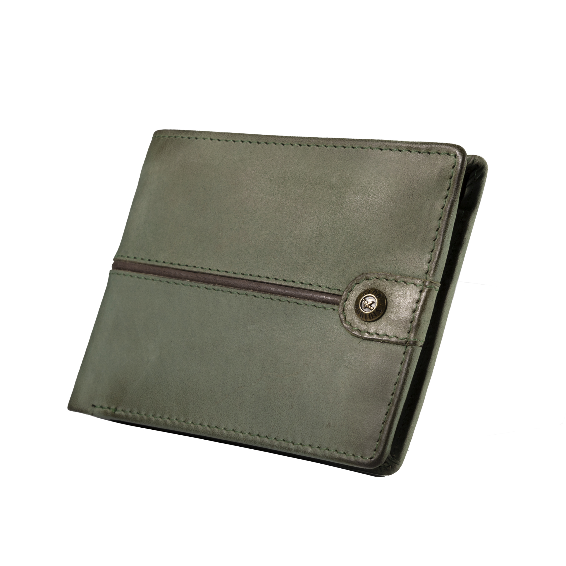 BILLETERA GINO RODINIS TEXAS 161 VERDE/MARRÓN - 4