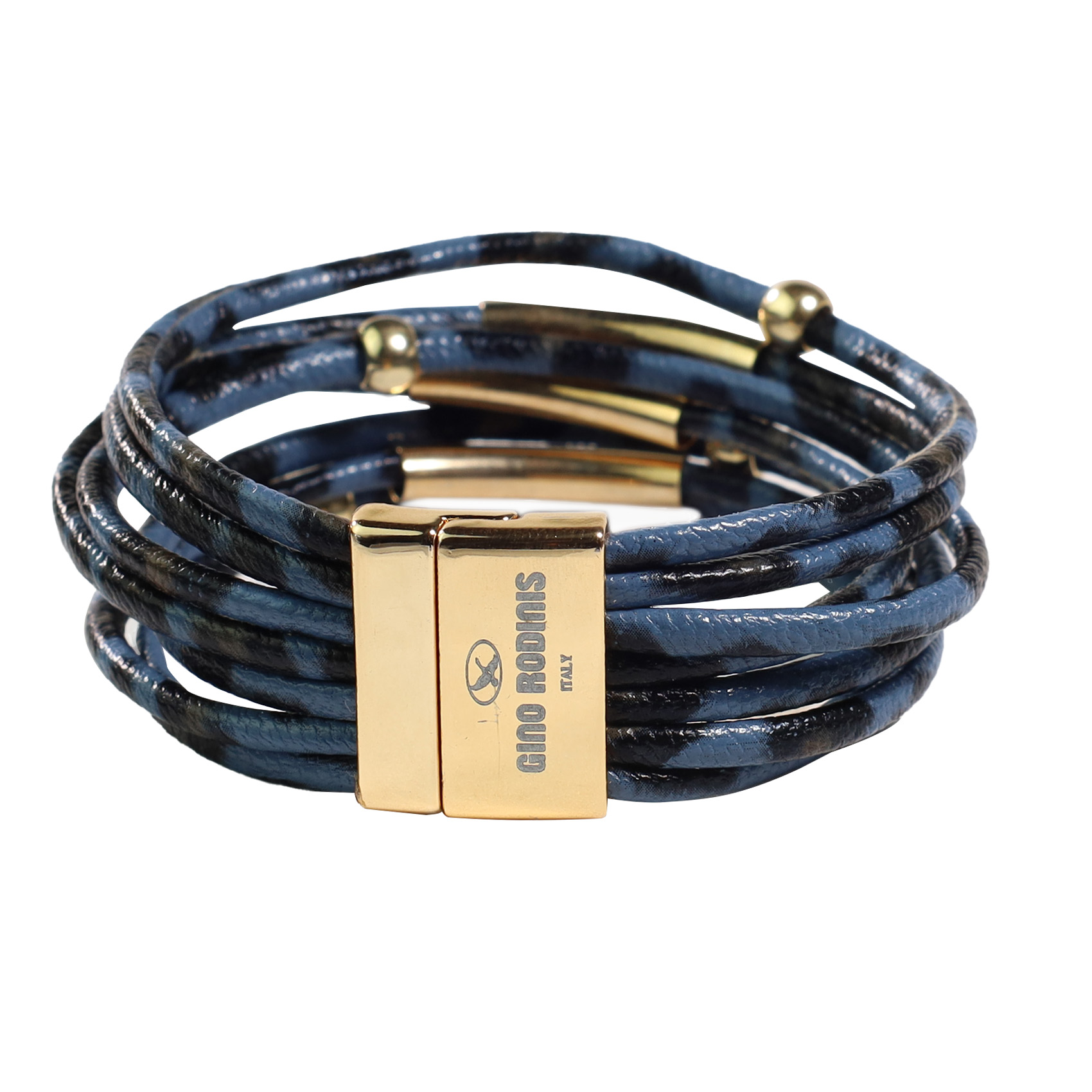 BRAZALETE GINO RODINIS B394 AZULES NEGRO - 2