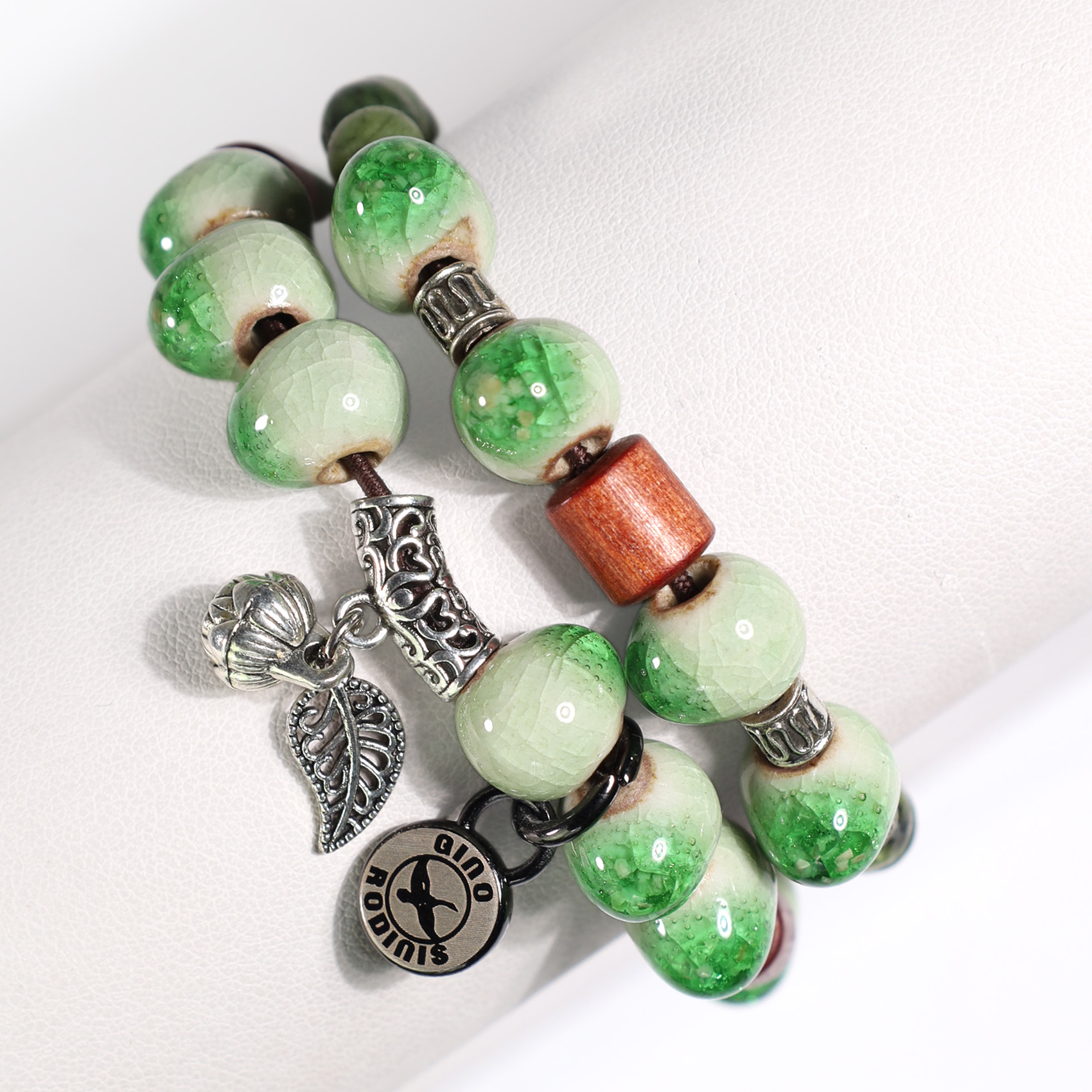 BRAZALETE GINO RODINIS B393 VERDE JADE - 1