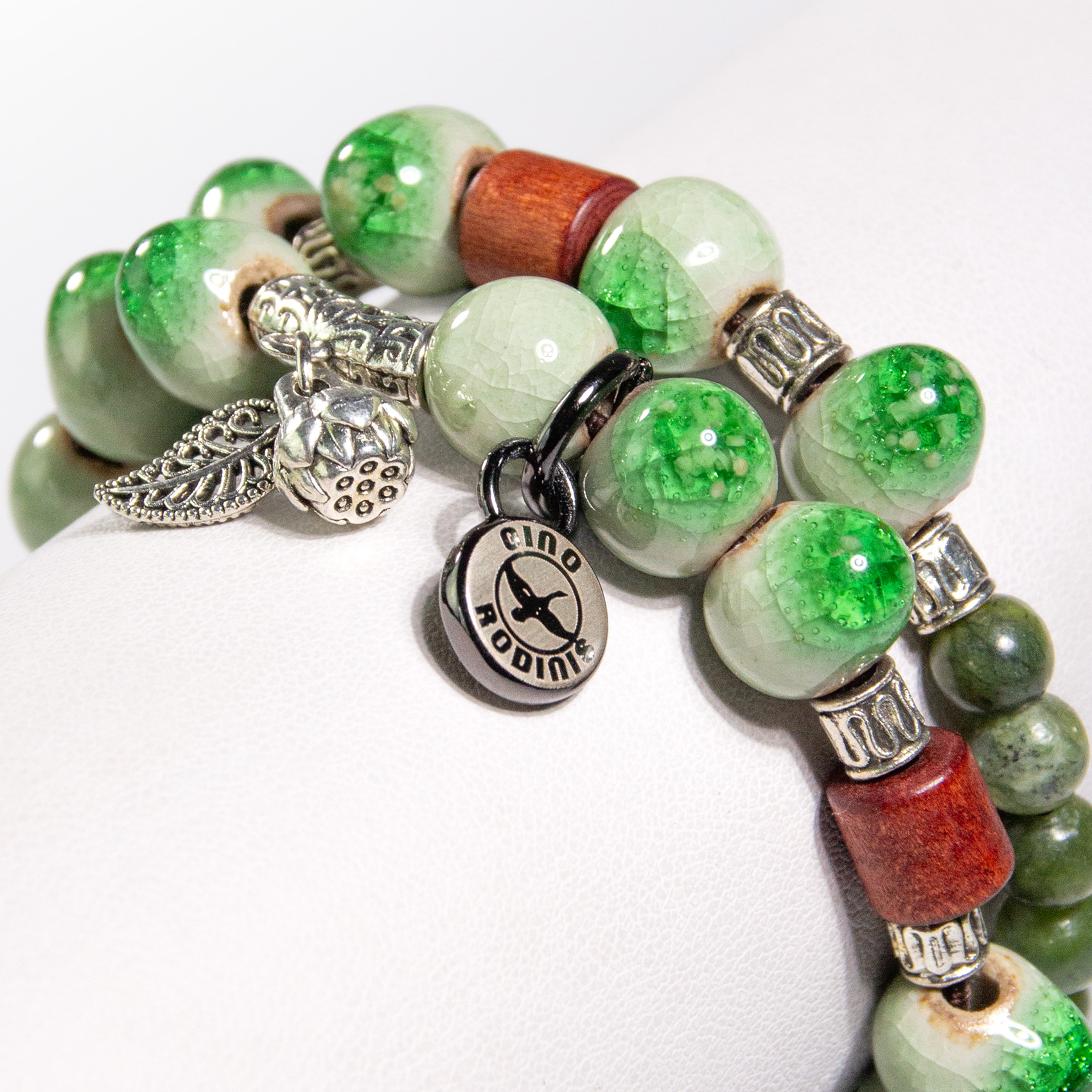 BRAZALETE GINO RODINIS B393 VERDE JADE - 3