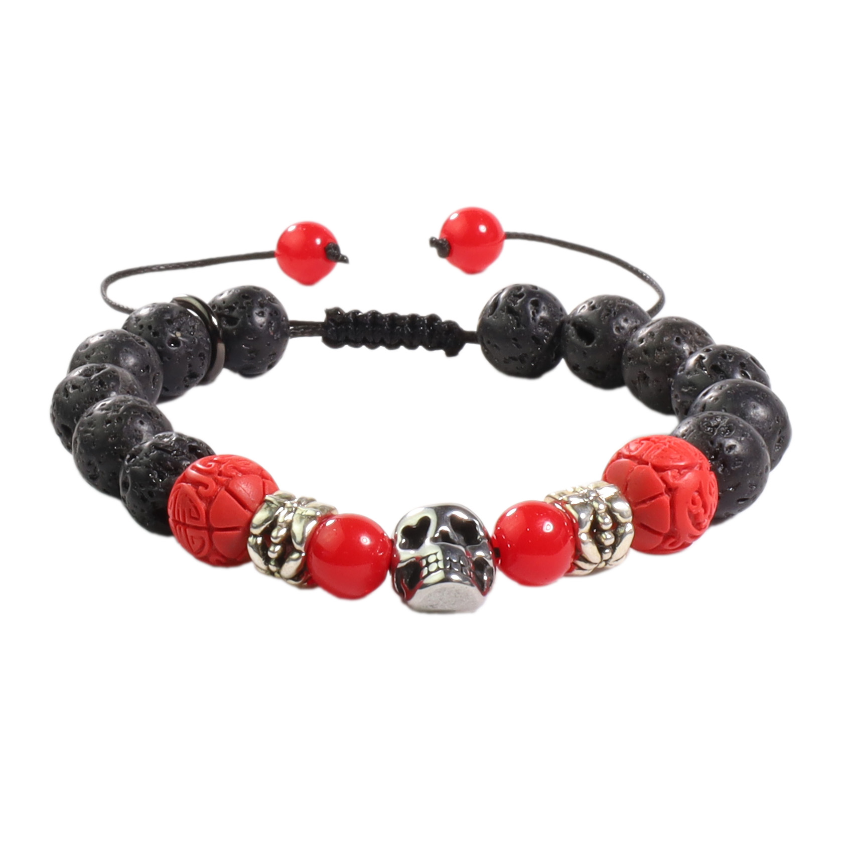 BRAZALETE GINO RODINIS B389 NEGRO ROJO - 1