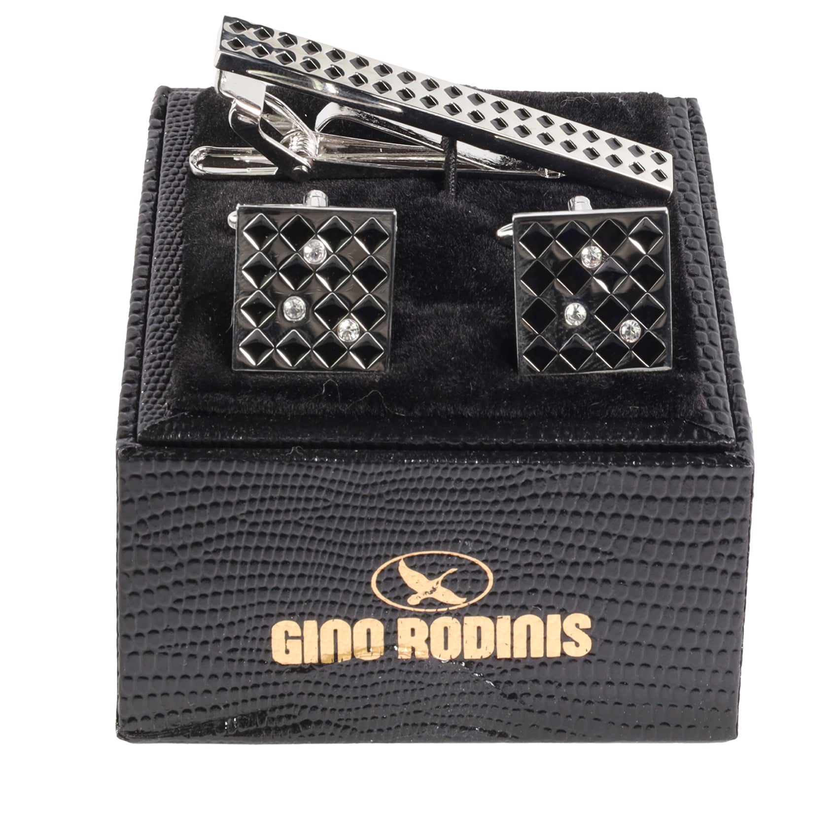 SET PASADOR DE CORBATA Y COLLERA GINO RODINIS PAS021 - 1