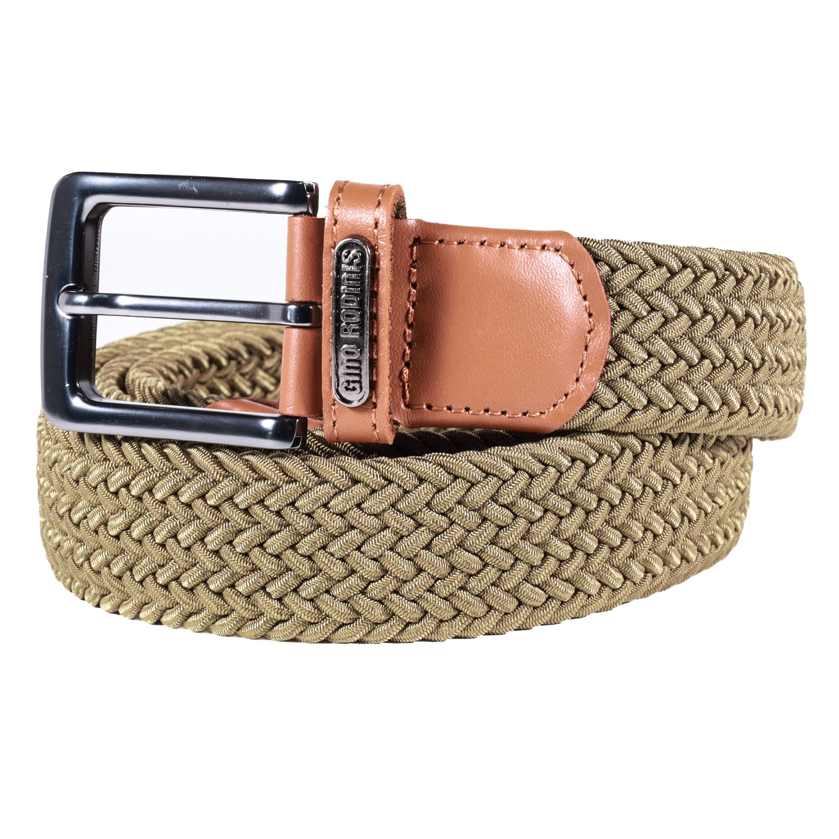 CINTURÓN ELASTICADO HOMBRE GINO RODINIS 2512 TALLA S-M OLIVO - 1
