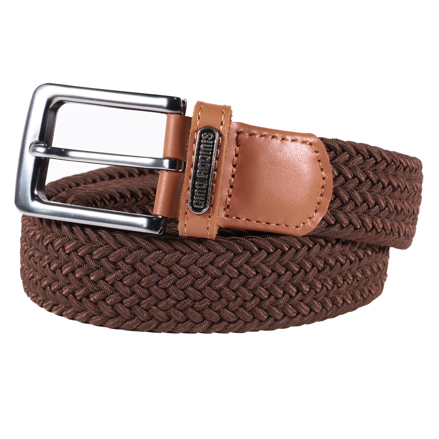 CINTURÓN ELASTICADO HOMBRE GINO RODINIS 2510 TALLA S-M MARRON - 1