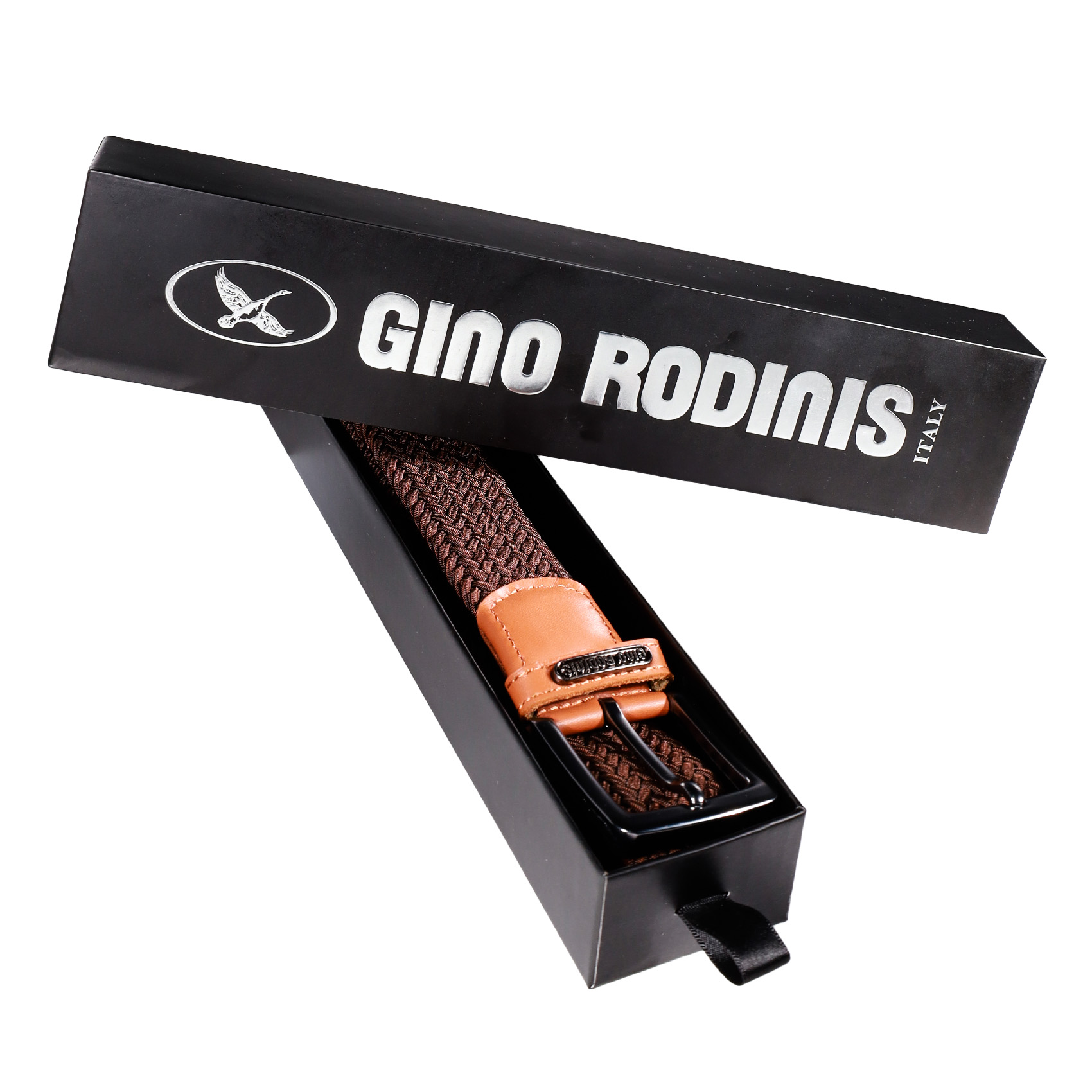 CINTURÓN ELASTICADO HOMBRE GINO RODINIS 2510 TALLA S-M MARRON - 5