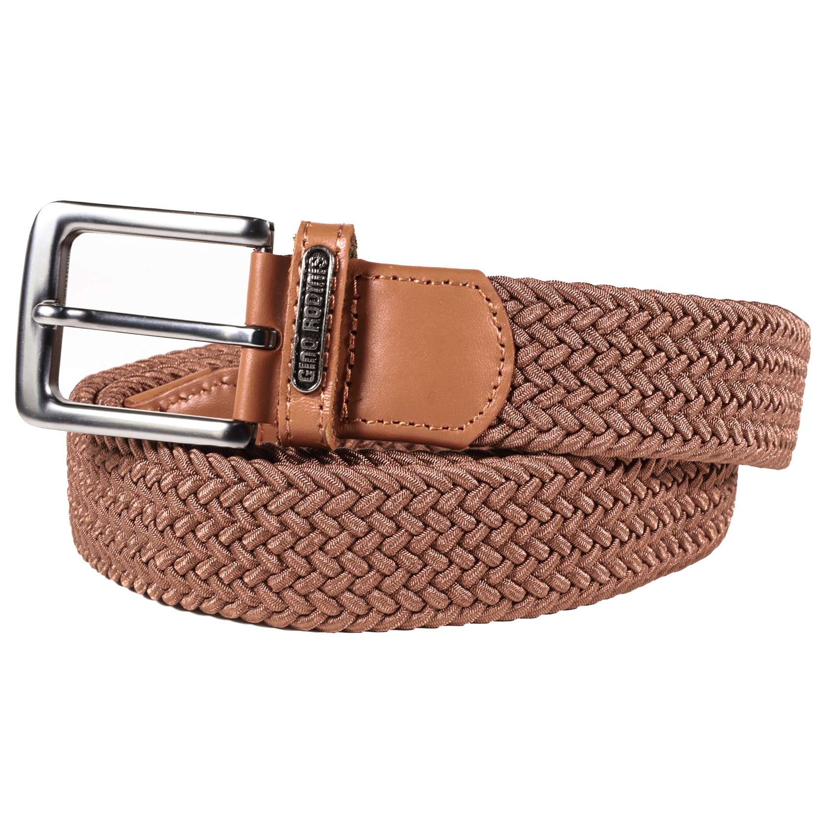 CINTURÓN ELASTICADO HOMBRE GINO RODINIS 2513 TALLA S-M CAMEL - 1