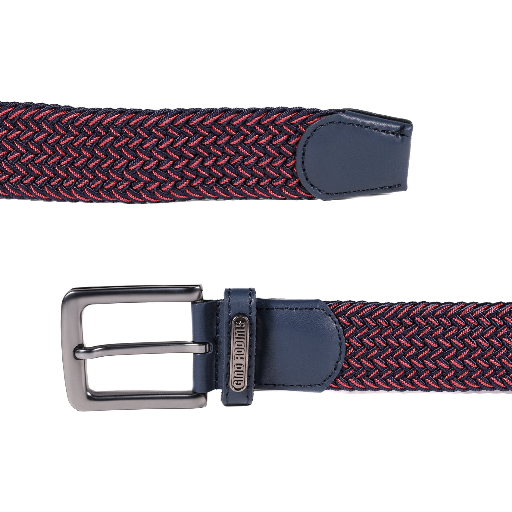 CINTURÓN ELASTICADO HOMBRE GINO RODINIS 2518 TALLA S-M AZUL/ROJO - 4