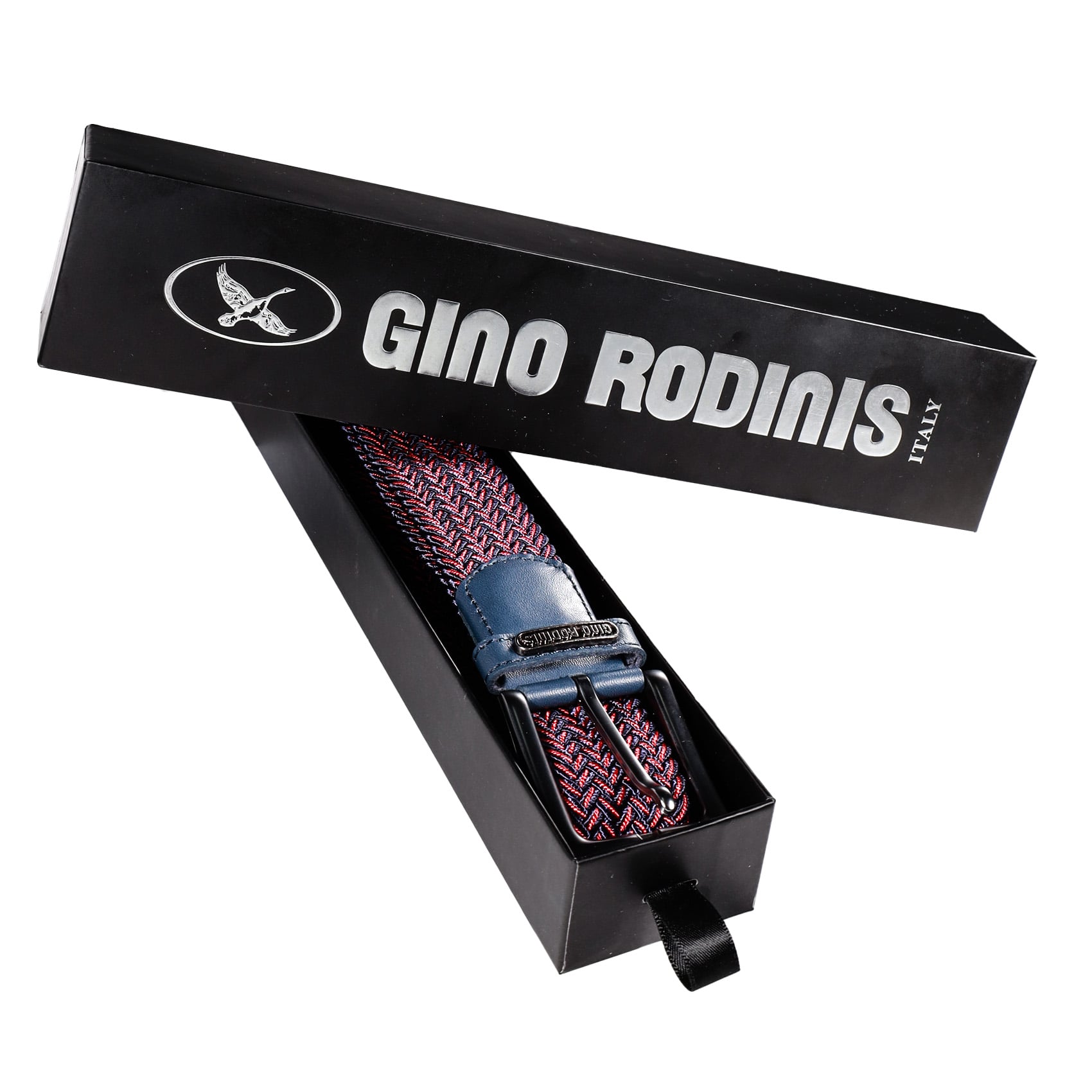 CINTURÓN ELASTICADO HOMBRE GINO RODINIS 2518 TALLA S-M AZUL/ROJO - 5