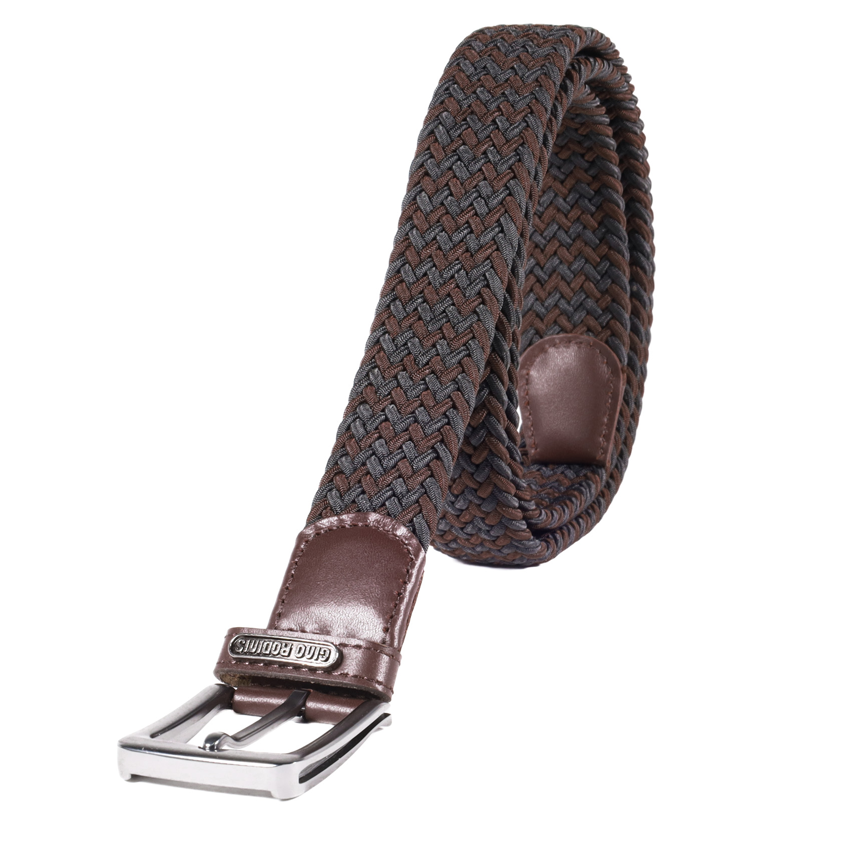 CINTURÓN ELASTICADO HOMBRE GINO RODINIS 2516 TALLA S-M NEGRO/MARRON - 2