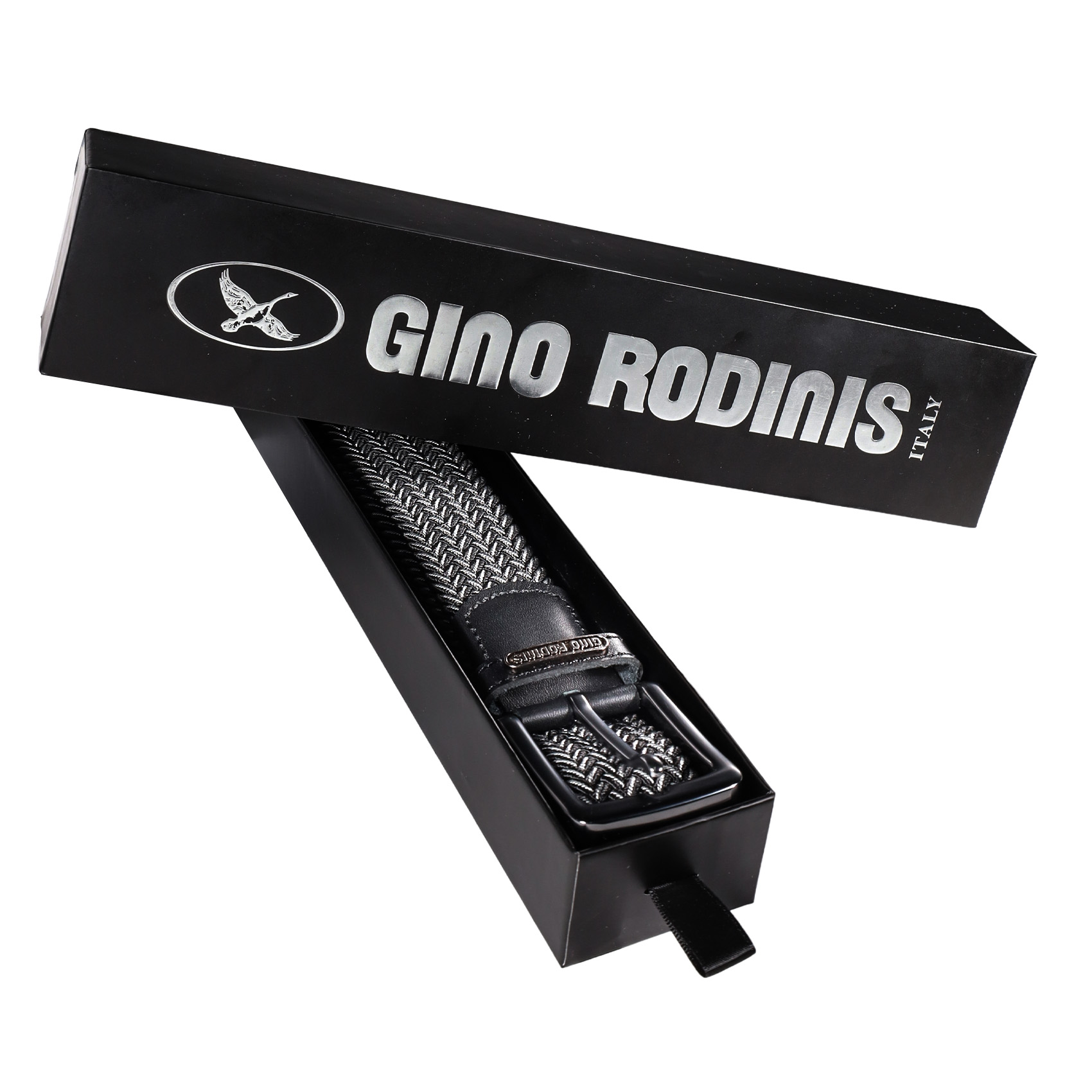 CINTURÓN ELASTICADO HOMBRE GINO RODINIS 2521 TALLA S-M NEGRO/GRIS - 5