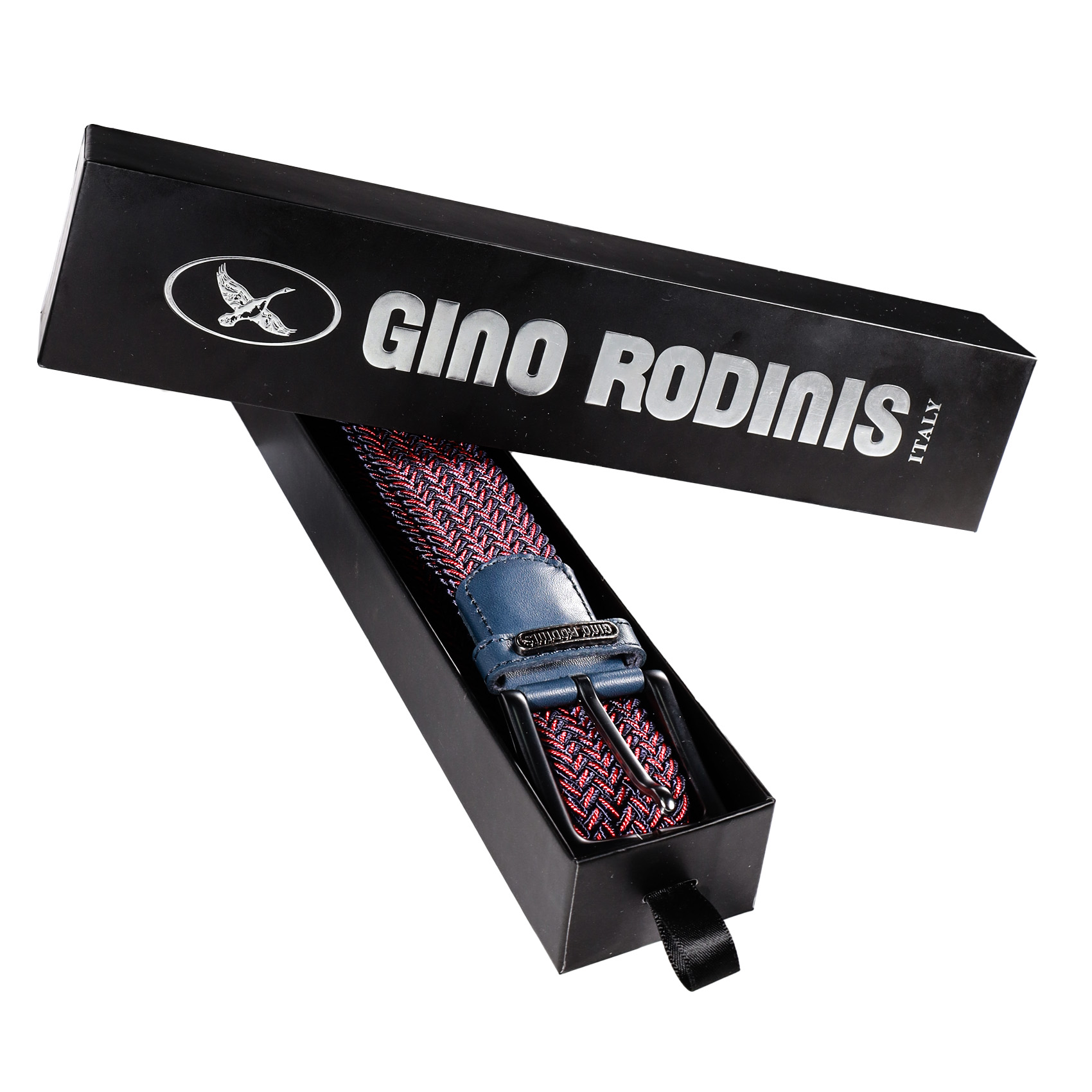 CINTURÓN ELASTICADO HOMBRE GINO RODINIS 2518 TALLA L-XL AZUL/ROJO - 5